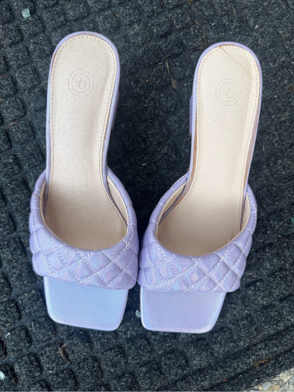 Urban Outfitters Quilted Lavender Kitten Heels Women’s 9M